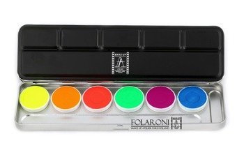 Paleta farbek neonowych wodnych (8g) 6 kol.- Watercolor Palette Fluo